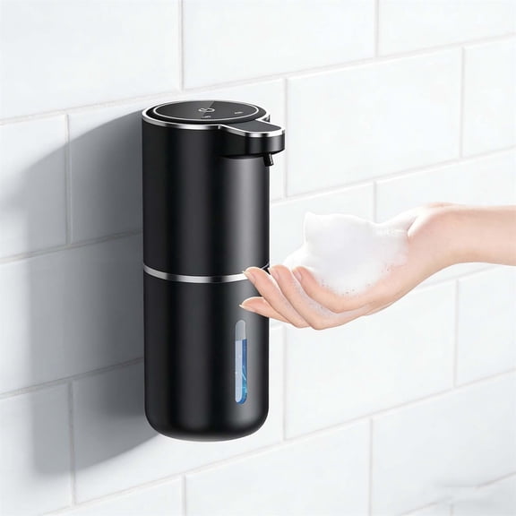 Leodye 1PCS Intelligent Sensor Automatic Foam Soap Dispenser Wall Mounted Touchless Device Hygienic Hand Washer for Bathroom Kitchen and Home -4.41×2.95×7.87IN