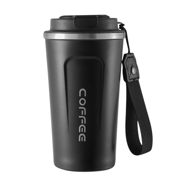 Leodye 1PCS Intelligent Temperature Measurement Stainless Steel Coffee Cup - Insulated Mug with Lifting Rope for Car -6.61 inches × 2.72 inches