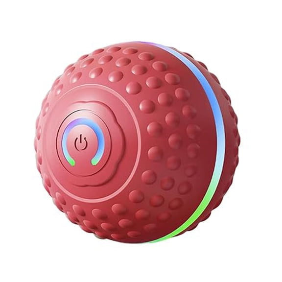 Leodye 1PCS Interactive Ball Toy, Automatic Rolling and Squeaking Design for Boredom Relief and Play -3IN