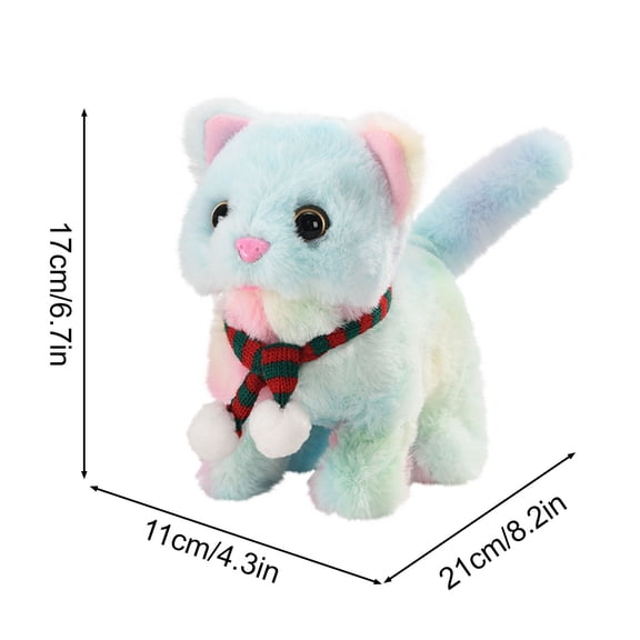 Leodye 1PCS Interactive Robot Pet Stuffed Toy Pet Play Realistic Walking Barking Tail Wagging Simulated Robot Pet for Play -4.3*8.2*6.7IN