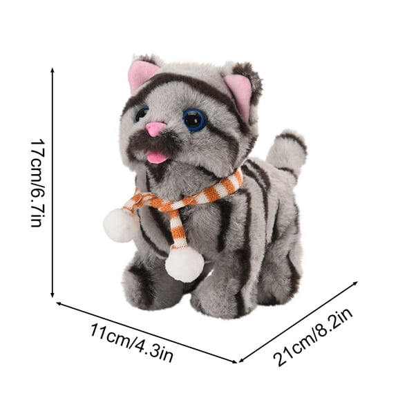Leodye 1PCS Interactive Robot Pet Stuffed Toy Pet Play Realistic Walking Barking Tail Wagging Simulated Robot Pet for Play -4.3*8.2*6.7IN
