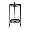 thumbnail image 1 of Leodye 1PCS Iron Flower Stand Double Layer Flower Pot Rack Gardening Potted Rack Suitable for Balcony Indoor and Courtyard -19.6x11.8x9.4in, 1 of 6
