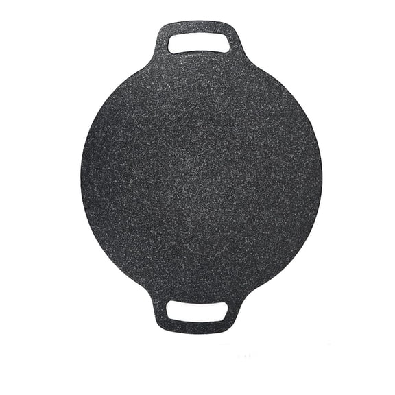 Leodye 1PCS Iron Multi-Griddle BBQ Pan Shape Handle Electromagnetic Heating No Burning Kitchen Grilling Cookware -9.45IN