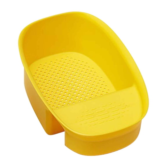 Leodye 1PCS Kitchen Hangable Saddle Drainage Basket - Sink Filtering Colander for Vegetables/Fruits -8.27 × 5.31 × 2.95 inch