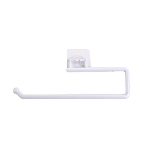 Leodye 1PCS Kitchen Paper Towel and Cling Film Organizer Wall Mounted Hanging Shelf with Rag Hook for Home Use -11.22*3.03*0.39in