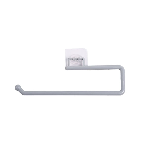 Leodye 1PCS Kitchen Paper Towel and Cling Film Organizer Wall Mounted Hanging Shelf with Rag Hook for Home Use -11.22*3.03*0.39in