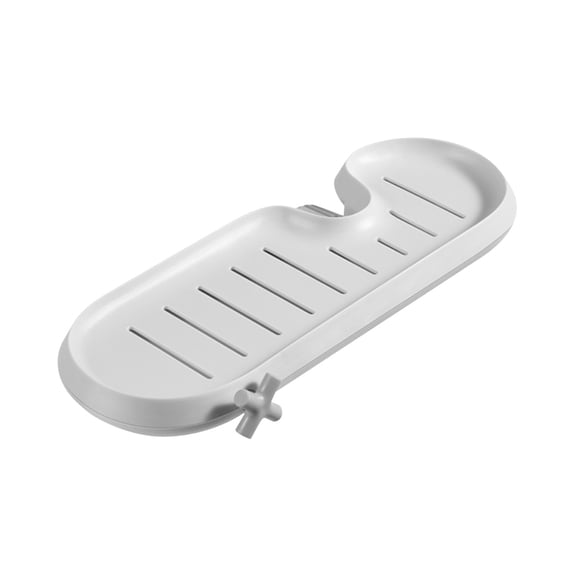 Leodye 1PCS Kitchen Sink Faucet Organizer - Soap/Sponge Tray Rack for Bathroom/Kitchen -11.6x4.65x1.77in