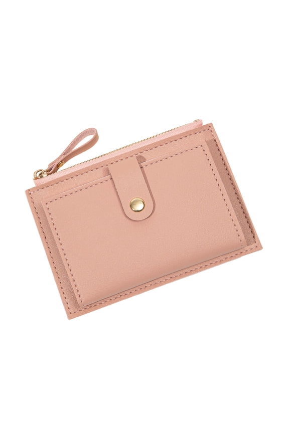 1PCS Korean-style Slim Wallet - Cute Zipper Card Bag, Portable Ladies’ Pocket Purse (Birthday Gift) -5.31x3.54x0.39in