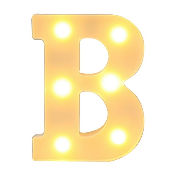 Leodye 1PCS LED Alphabet Letter Lights (A-M) - White Light-up Plastic Letters (Standing/Hanging) -6.3"x7.1"x1.8"