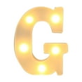 thumbnail image 1 of Leodye 1PCS LED Alphabet Letter Lights (A-M) - White Light-up Plastic Letters (Standing/Hanging) -6.3"x7.1"x1.8", 1 of 3