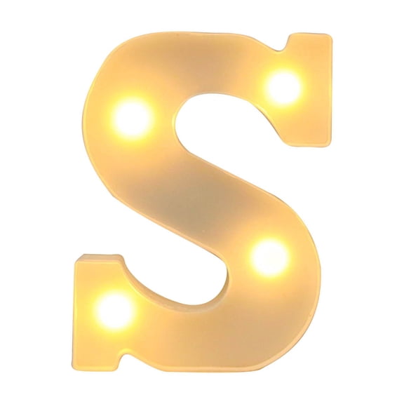 Leodye 1PCS LED Alphabet Letter Lights (A-M) - White Light-up Plastic Letters (Standing/Hanging) -6.3"x7.1"x1.8"