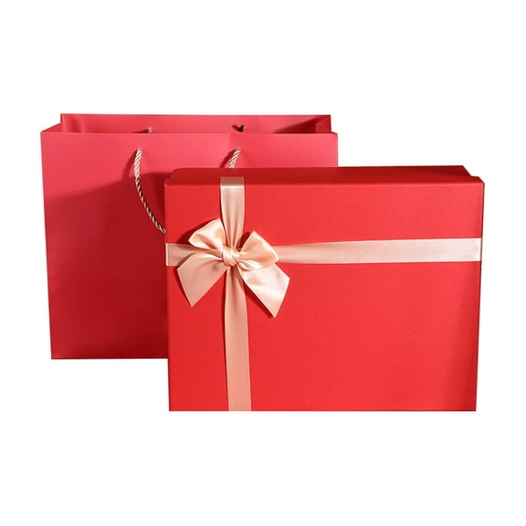 Leodye 1PCS Large Bow Ribbon Gift Box Elegant Versatile Gift-giving Girlfriend Birthday Storage Box -7.48x5.11x3.14in