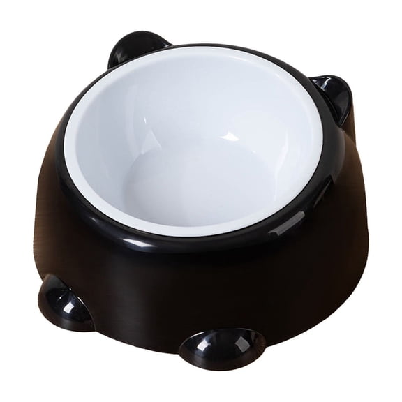 Leodye 1PCS Large Capacity Elevated Food Bowl - Cute Neck-protective Drinking Bowl fors -6.29x 2.95in
