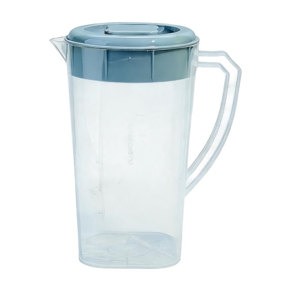 Leodye 1PCS Large Capacity Transparent Cold Drink Pitcher, Iced Coffee Tea Juice Container, Cold Brew Pot Beverage Bucket for Home Kitchen and Party -8.94x7.28in
