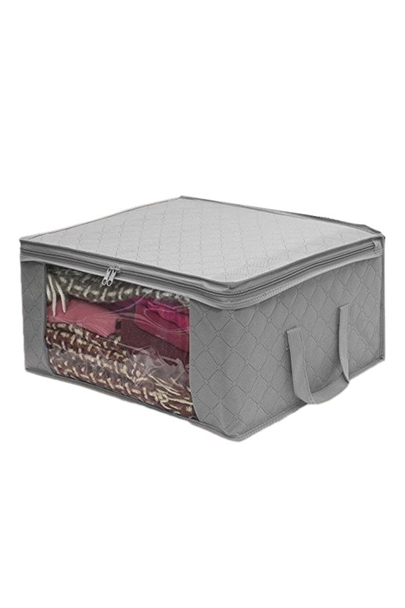 1PCS Large Clothing Storage Bags 40L Clothes Storage Bag,Foldable Clothing Storage Bags with Zippers, Clothes Bags for Storage-19.26 x 14.17 x 8.26in