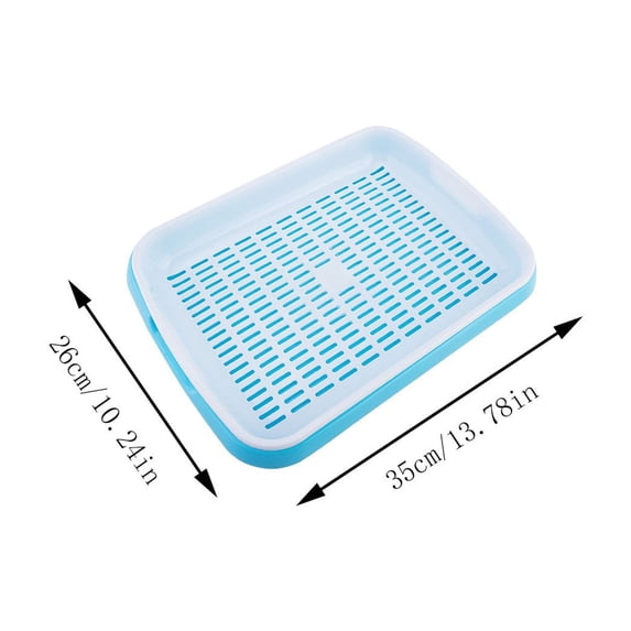 Leodye 1PCS Large Double Layer Plant Tray Plastic Sprout Vegetable Pot with Holes for Home Gardening -13.78*10.24IN