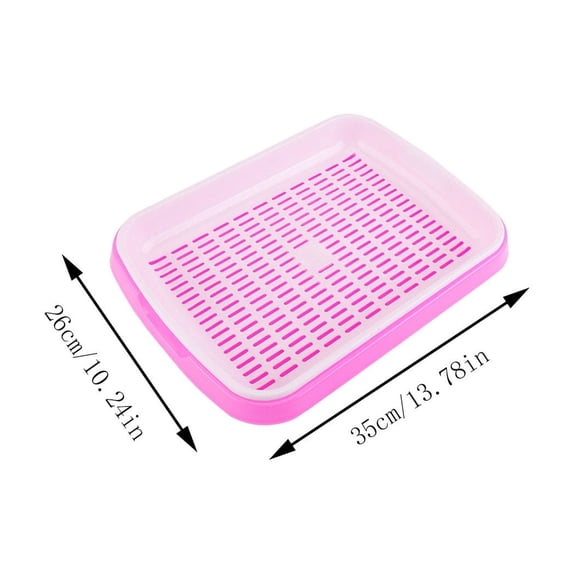 Leodye 1PCS Large Double Layer Plant Tray Plastic Sprout Vegetable Pot with Holes for Home Gardening -13.78*10.24IN