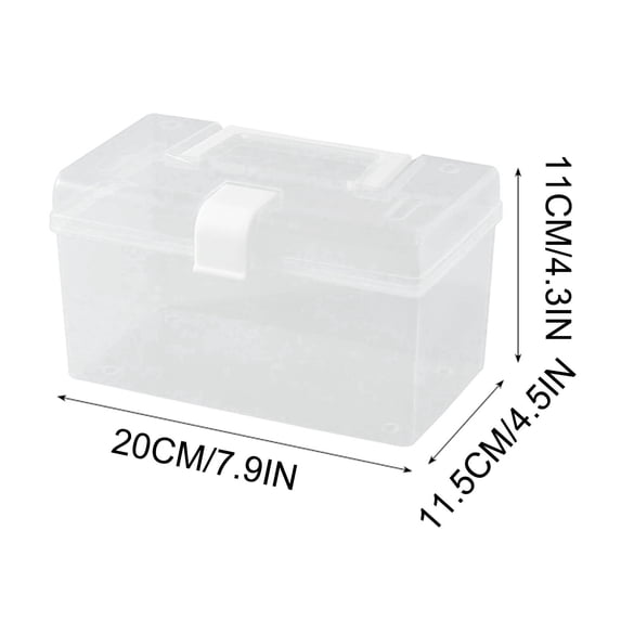 Leodye 1PCS Large Medication Safe Lock Box Food-grade Kitchen Refrigerator Food Storage Container -7.9*4.5*4.3IN