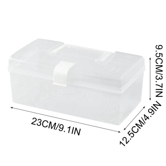 Leodye 1PCS Large Medication Safe Lock Box Food-grade Kitchen Refrigerator Food Storage Container -9.1*4.9*3.7IN