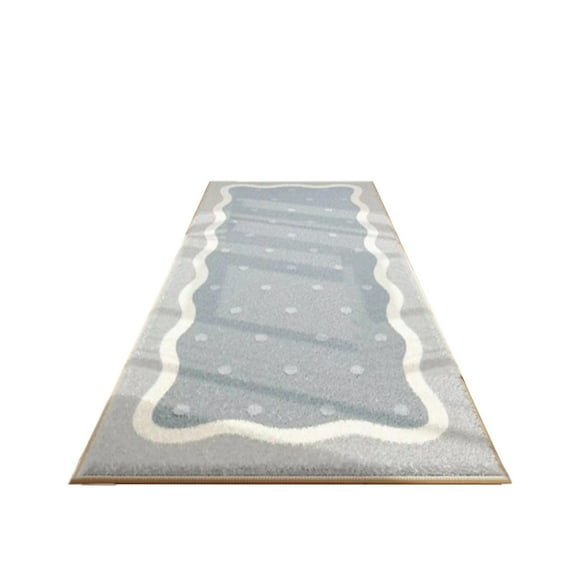 Leodye 1PCS Large-Size Soft Flocking Bedroom Rug - Non-Slip Carpet, Bedside Runner Rug for Living Room & Bedroom Decor -15.7x31.5in