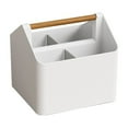 thumbnail image 1 of Leodye 1PCS Large-capacity Desktop Organizer Compartmentalized Plastic Open-type Home office Stationery Sundry Storage Box -6.96*6.49*6.49 in, 1 of 6