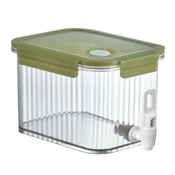 Leodye 1PCS Large-capacity Plastic Beverage Dispenser with Tap Leak-proof Spacious Home Kitchen Ice Lemonade Fruit Tea Milk Bucket -7.99x5.12x4.92In