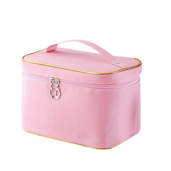 Leodye 1PCS Large-capacity Portable Makeup Bag Exquisite High-end Waterproof Women Travel Cosmetic Wash Storage Box -8.66 × 5.91 × 6.30 in