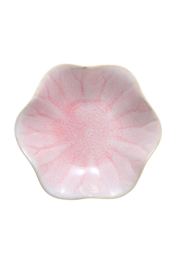 1PCS Leaf Shape Ceramic Ring Tray, Small Key Bowl & Jewelry Organizer for Necklace, Earrings and Trinkets -4.33 x 3.54 x 0.98 in