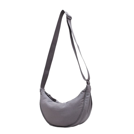 Leodye 1PCS Lightweight Nylon Women Crossbody Bag Waterproof Dumpling Bag Versatile Shoulder Bag for Daily Travel Casual Use -12.20 × 6.30 × 3.54 in