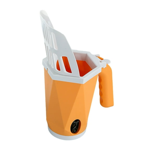 Leodye 1PCS Litter Shovel Color Pet Sanitary Care Filtering Excrement Shovel with Small Trash Can Litter Cleaning Tool -10.24*5.51*4.33in