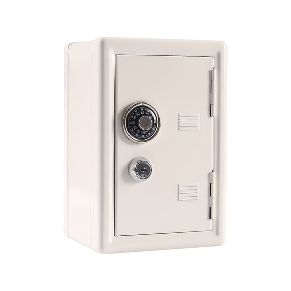 Leodye 1PCS Locker Safe with Key and Digit Lock Mini Password Cash Money Box for Boys and Girls -4.47*3.39*7.1IN