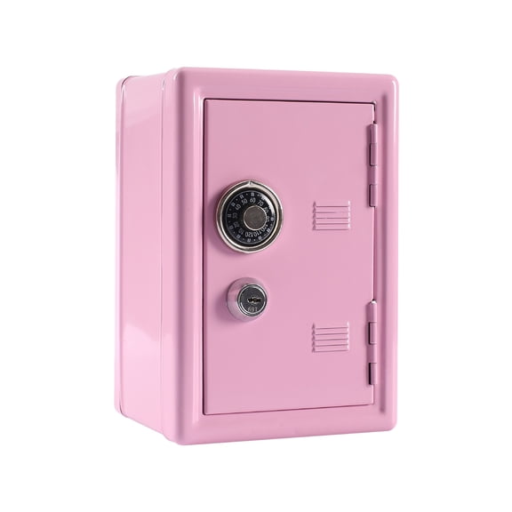 Leodye 1PCS Locker Safe with Key and Digit Lock Mini Password Cash Money Box for Boys and Girls -4.47*3.39*7.1IN
