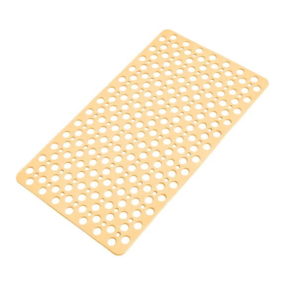 Leodye 1PCS Long Bathtub Anti-slip Mat Multi-hole Leak-proof Suction Cup Design Fall-proof Friendly Bath Mat for Bathroom Tub Floor -16.9*29.5in