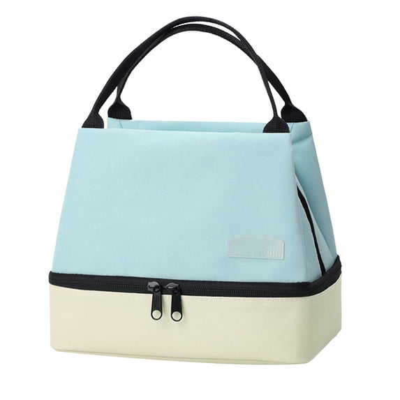 Leodye 1PCS Lunch BagInsulated Lunch Box Waterproof Lunchbox Freezable Cooler Bag with Adjustable Shoulder Strap Portable Waterproof Picnic Bag-9.45x7.87x5.51in