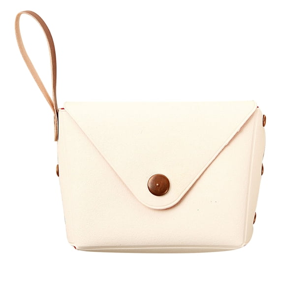 Leodye 1PCS Macaron Solid Candy Color Purse Buckle Closure Student Handbag Fashion Mini Bag for Daily Use -3.1*2.55IN