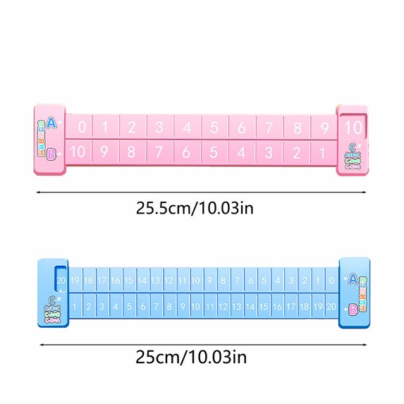 Leodye 1PCS Math Decomposition Ruler - Educational Measuring Tool for Math Learning & Practice