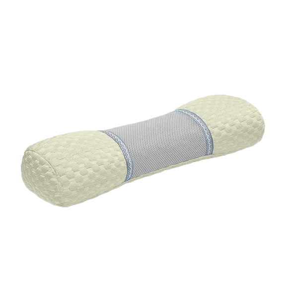 Leodye 1PCS Memory Foam Cervical Neck Pillow - Lumbar Support Bolster for Side/Back Sleepers -19.6x4.7x3.9in
