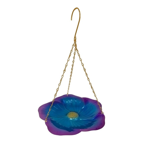 Leodye 1PCS Metal Mesh Hanging Bird Feeder Tray Sturdy Durable Garden/Yard Outdoor Bird Food Feeding Tray -8.2*6.5*14IN