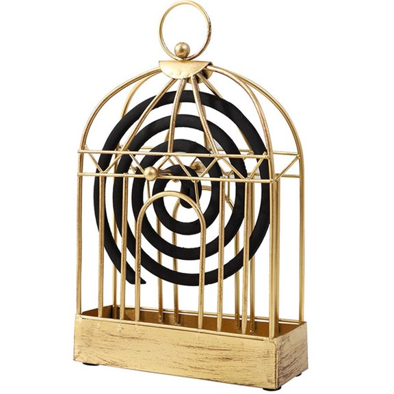 Leodye 1PCS Metal Mosquito Coil Holder with Hanging Hook, Incense Rack for Mosquito Repellent Coils, Rustproof Stand for Home Bedroom Living Room & Outdoor Use -5.04 × 1.77 × 8.07