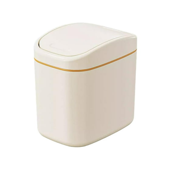 Leodye 1PCS Mini Desktop Trash Can - Small Debris Bucket, for Living Room/Desk/Car/Restaurant/Bar -6.50x6.30x4.41in