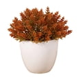 thumbnail image 1 of Leodye 1PCS Mini Simulated Green Bonsai Potted Plant Artificial Desktop Ornament Natural Style Faux Flower Decor for office Bedroom Table Layout -6.3x6.3x6.3in, 1 of 6
