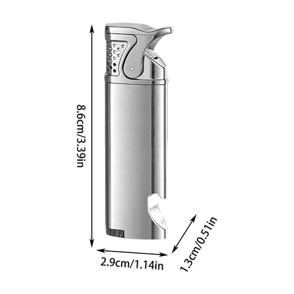Leodye 1PCS Mini Torch Lighter Windproof Jet Flame Butane Refillable Pocket Lighter for Candles, Camping, Fireplaces, Gas Stove, BBQ & Survival Gear