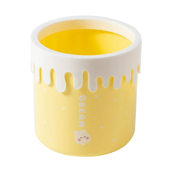 Leodye 1PCS Mini Trash Can with Lid - Removable Small Garbage Can, Tiny Plastic Trash Bin, Pop Up Countertop Wastebasket, Counter Garbage Lint Bin for Bathroom,office-5.51x5.39x5.39in