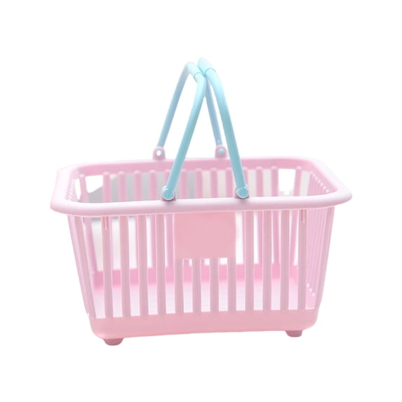 Leodye 1PCS Mini desktop storage basket for students stationery pen container for washing cosmetics storage box portable storage basket -6.30x5.12x3.35 inches