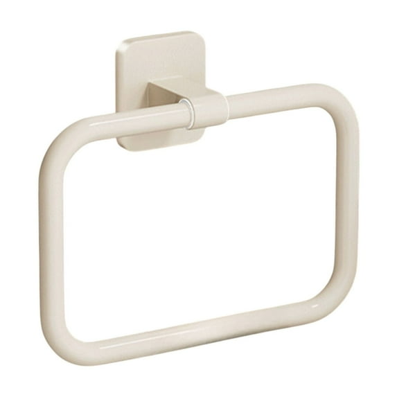 Leodye 1PCS Minimalist Wall Mounted Towel Rack Round Small Size Bathroom Hand Towel Ring Hook Hanging Rod -8x2.3in