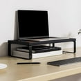 thumbnail image 1 of Leodye 1PCS Monitor Riser Stand Desktop Computer Holder office Desk Storage Shelf Raised Bracket for Screen and Accessories -1 1.81x7.87x3.15in, 1 of 5