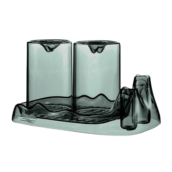 Leodye 1PCS Mouthwash Cup Toothbrush Holder Set Compact Sturdy Home Bathroom Toilet Wash Table Storage Rack -7.87 × 5.12 × 3.94 in