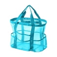 thumbnail image 1 of Leodye 1PCS Multi Pocket Large Capacity Mesh Beach Tote Bag , Portable Swim Shower Caddy with Optional Inner Liner for Travel Beach -16.14*9.06*15.75IN, 1 of 3