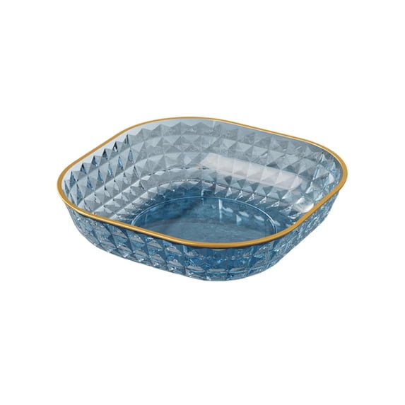 Leodye 1PCS Multi-color Large-capacity Fruit Tray Stylish Durable Multi-purpose Home Living Room Candy Snack Coffee Table Tray -5.71x5.71x1.38in