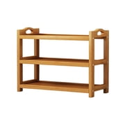 Leodye 1PCS Multi-layer Bamboo Shoe Rack Space-saving Sturdy Home Dorm Concise Floor Shoe Storage Cabinet -20.08x19.69x9.84in